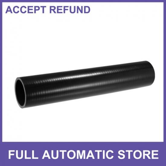 Single 12  Long 2  ID 4-Ply Car Straight Coupler Silicone Hose Pipe Tube Black