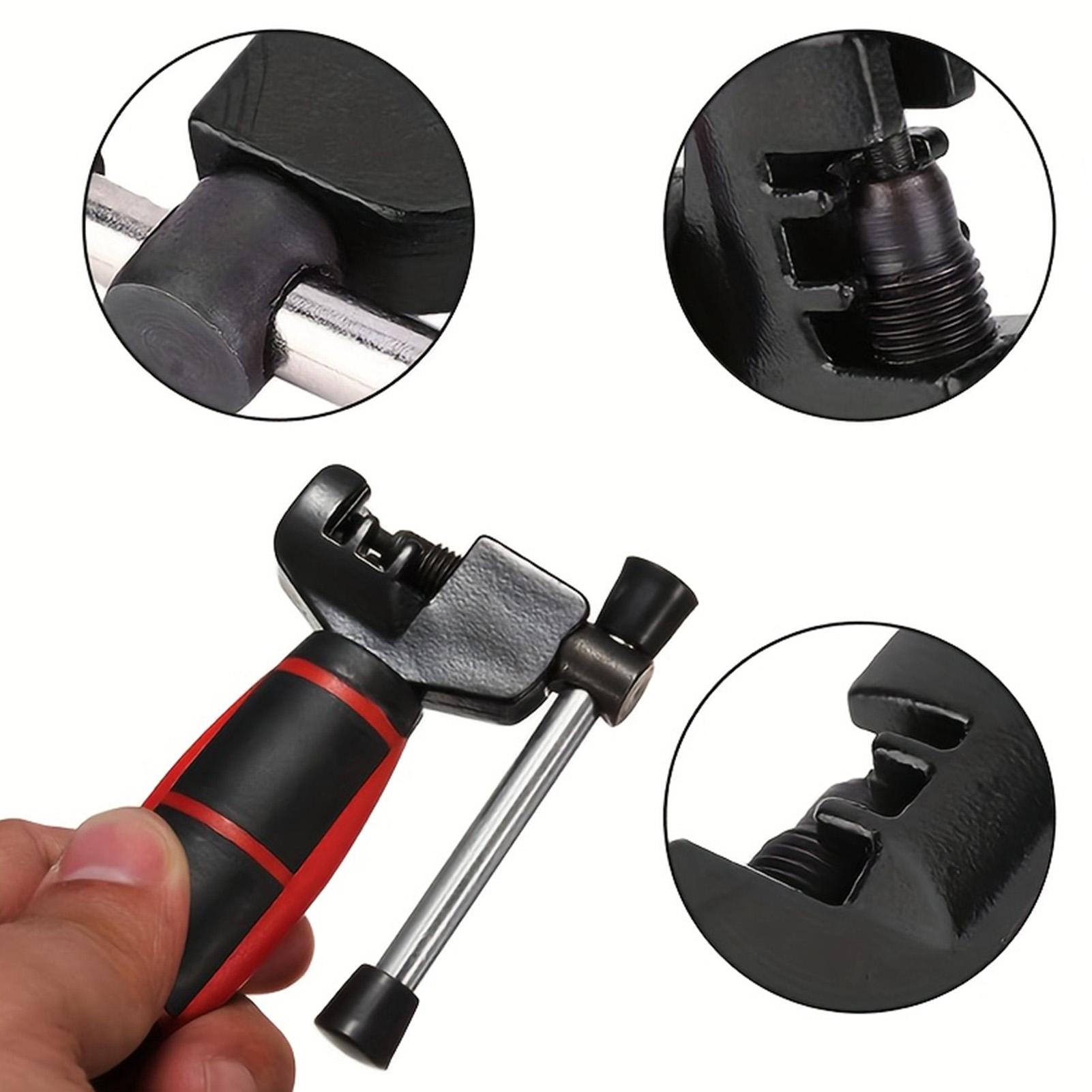 Bike Chain Splitter with Chain Hook Steel Construction Bicycle Chain Tool Universal for 8 9 10 Speed Bicycle Chain Tacitly Approve