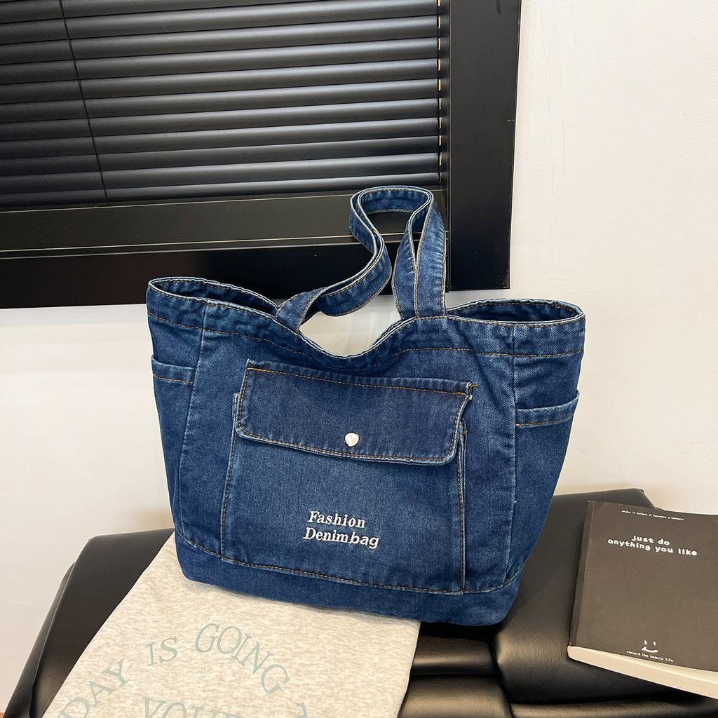 Fauler Wind Denim Umhängetasche Große Kapazität Pendler Umhängetasche Damen 2025 Sommer Nischen Design Reise Tragbar