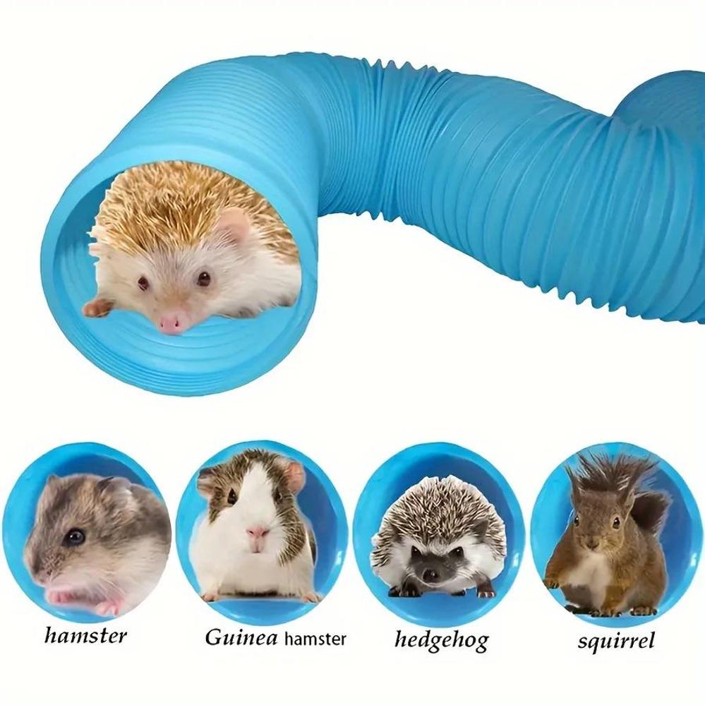 1 Pcs Small Pet Fun Tunel Telescopic 100cm Pipe Ferret Supplies Training Channel Tubes Hamster Toys Small Hamster Accessories