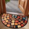 Bohemian Half-Circle Doormat Front Door Entryway Rug Easy-Clean Non-Slip Indoor/Outdoor Welcome Mat Home Decor