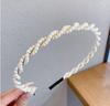 French Retro High Crown Wide-Brimmed Plush Headband for Face Washing and Outings