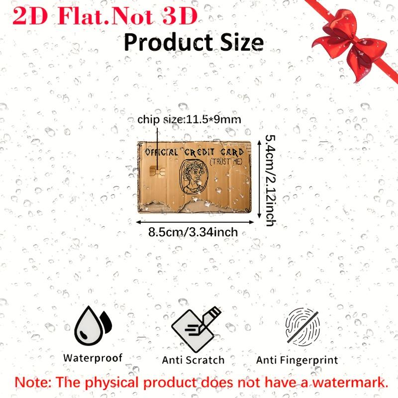 Sjov Kreditkort Klistermærke 2D Flad Skin PVC Vandtæt Betalingskort Cover Decal Bankkort Beskytter Ingen Bobler EBT Gave