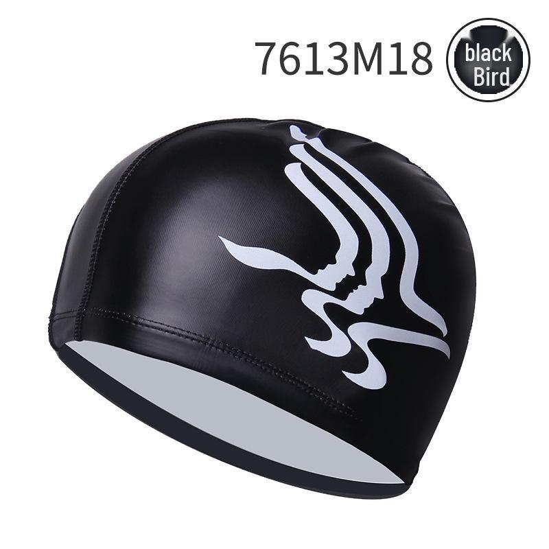 Yuyou Waterproof PU Swimming Cap for Men & Women - Long Hair, Sunscreen, Ear Protection, Plus Size
