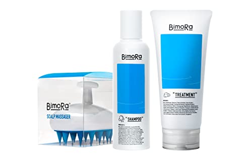 BimoRa Basic Hair Care Set + Massager, Shampoo, Treatment Set, Massage Brush, Scalp Care
