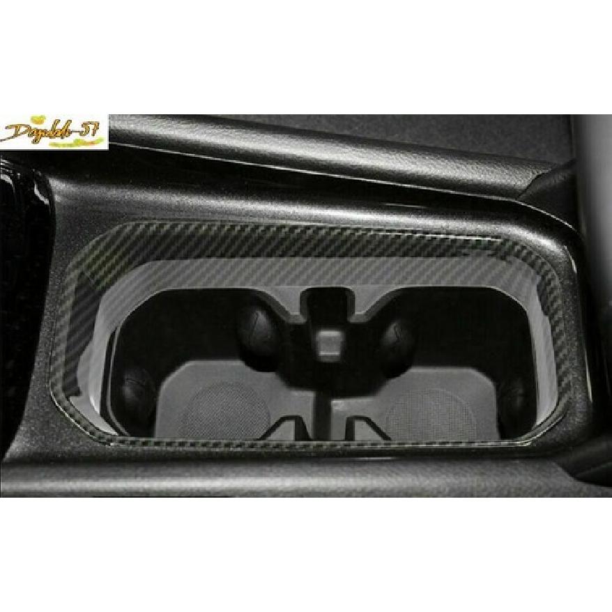For Jeep Compass  Carbon Fiber Inner Front Cup Holder Cover Decor Ring