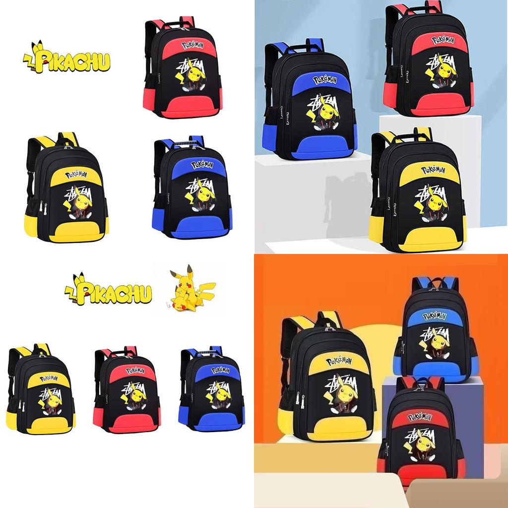 Pikachu Cartoon Design Lightweight Oxford Fabric Kids Backpack For Elementary School Students