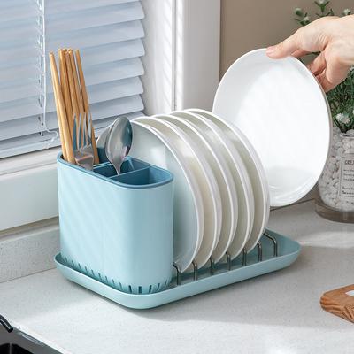 Kitchen Storage Organizer Rack Holder Chopsticks Fork Spoon Bowl Drainer Shelves with Drain Tray