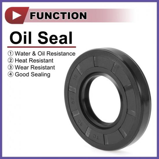 Rotary Shaft Seal Oil Seal Nitrile 70 Durometer Rubber 30x62x10mm 5 Pcs