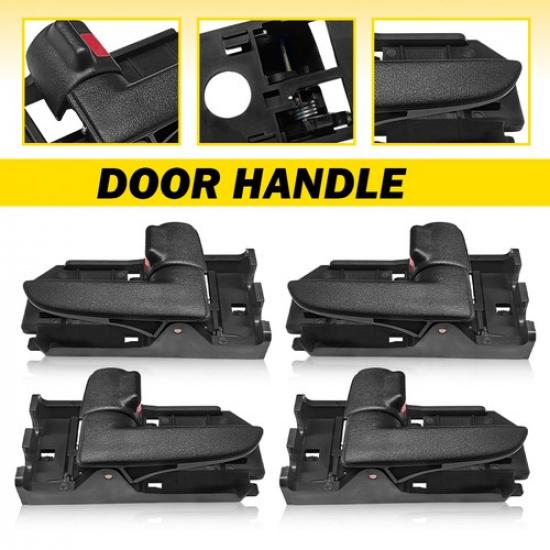 4pcs Front Interior Handle Rear Door Left Right Side For 2004-2009 KIA Spectra