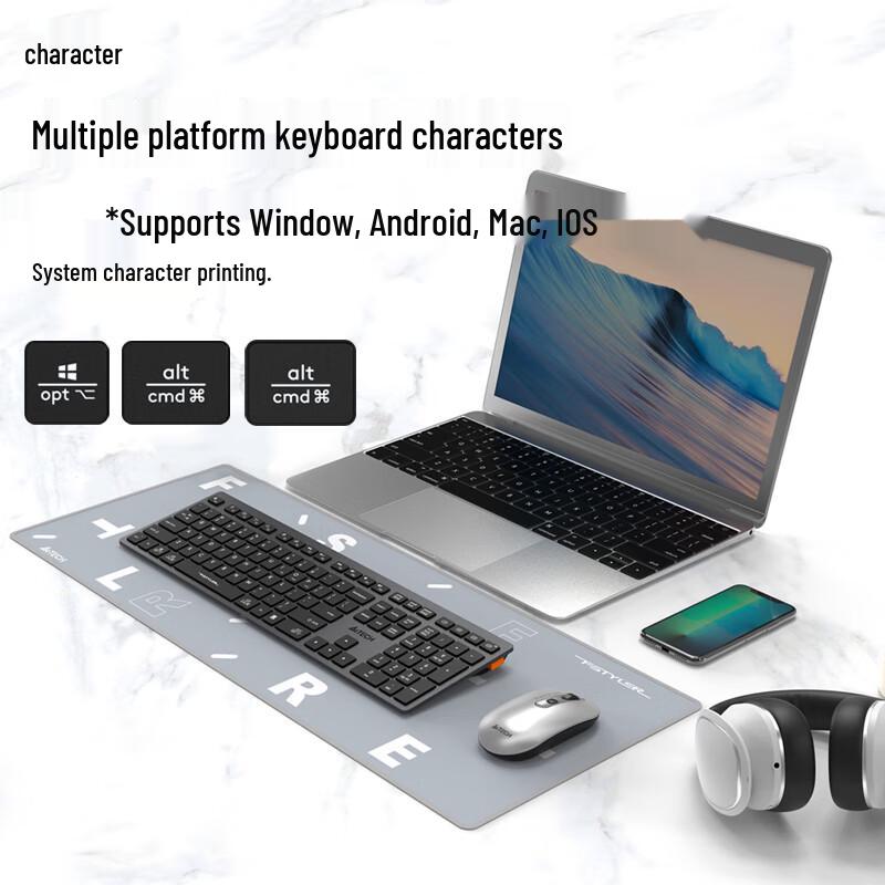 A4Tech FBX50C Wireless Bluetooth Quiet Scissor-Key Keyboard
