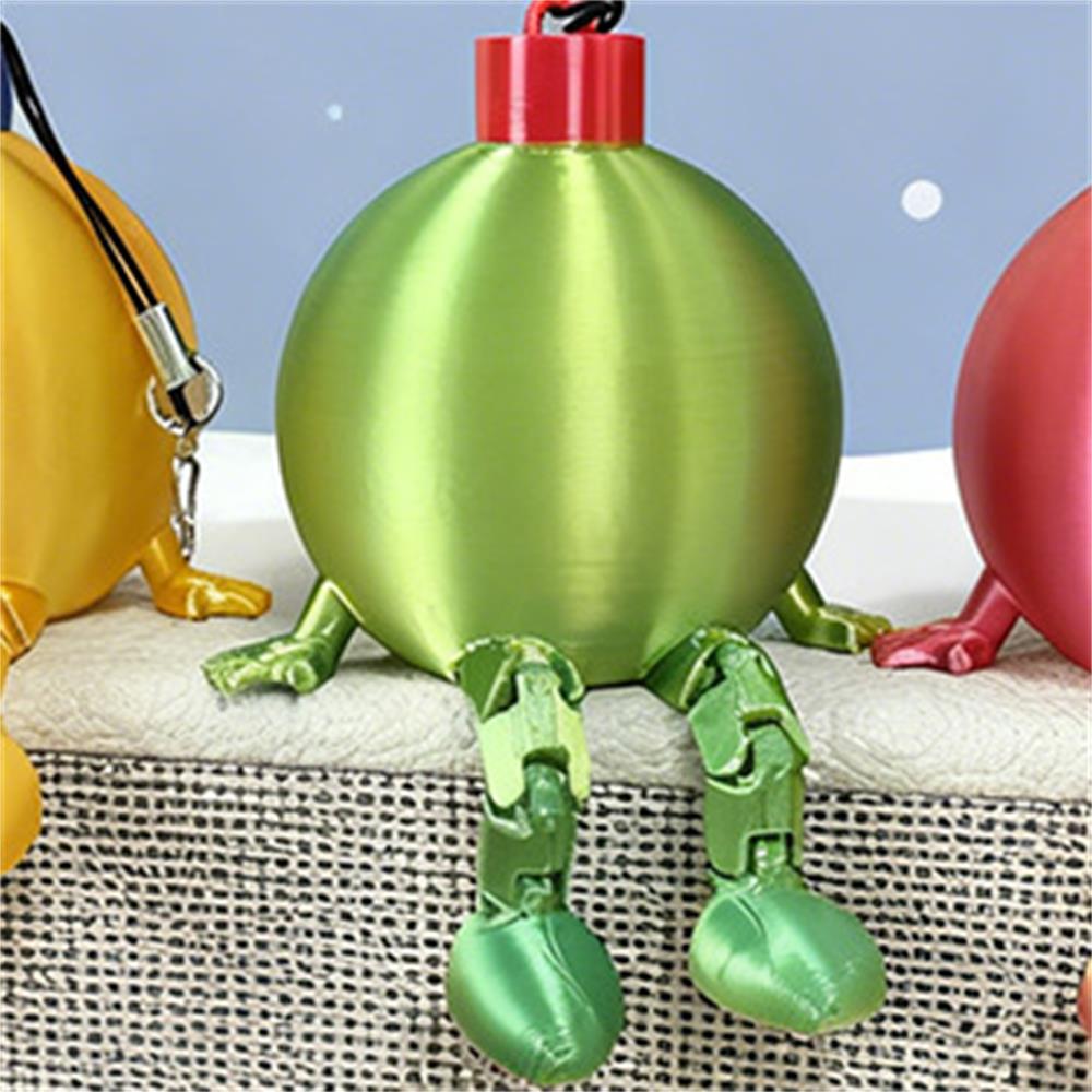 

Christmas Decoration Small Ball Human Joint Movable Pendant Can Be Hung As A Whole Pendant, Holiday Celebration Gift зелений