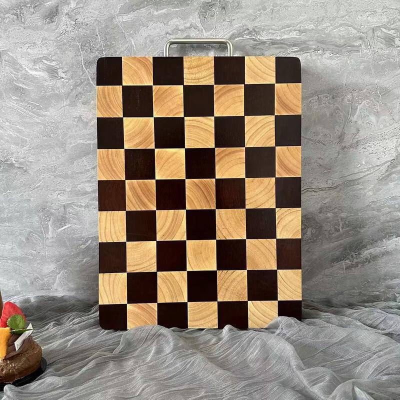Rubberwood Checkerboard Cutting Board