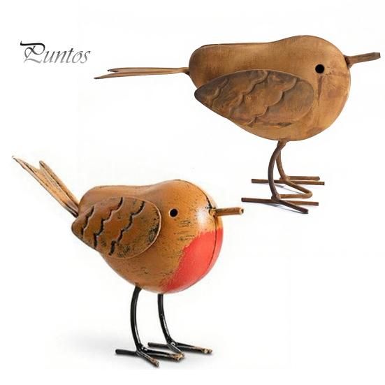Decorative Bird Sculptures for Bedroom Rustic Metal Birds Decoration, Outdoor Garden Statue Ornaments, Unique Statues Birthday Gifts Distressed