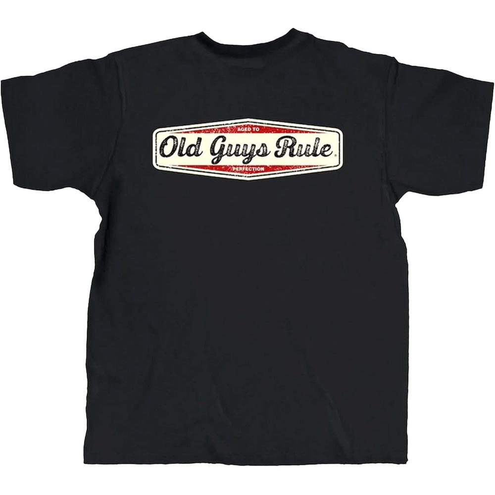 OLD GUYS RULE Men s Graphic T-Shirt, Aged to Perfection Funny Novelty Tee for Dad, Husband, Getting Old 4XL
