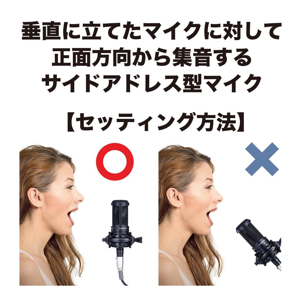 Audio-Technica AT2020 Condenser Microphone XLR - Black - Ideal for video streaming, home recording, podcasts, live commentary, and DTM (Desktop
