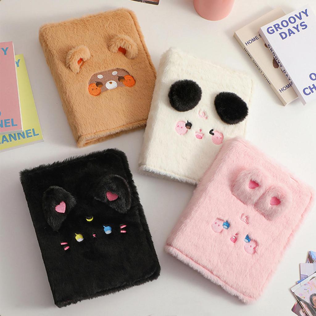 Cartoon Plush A5 Binder Photocard Holder Idol Photo Album Photocards Collect Book Kawaii School Stationery Picture Albums