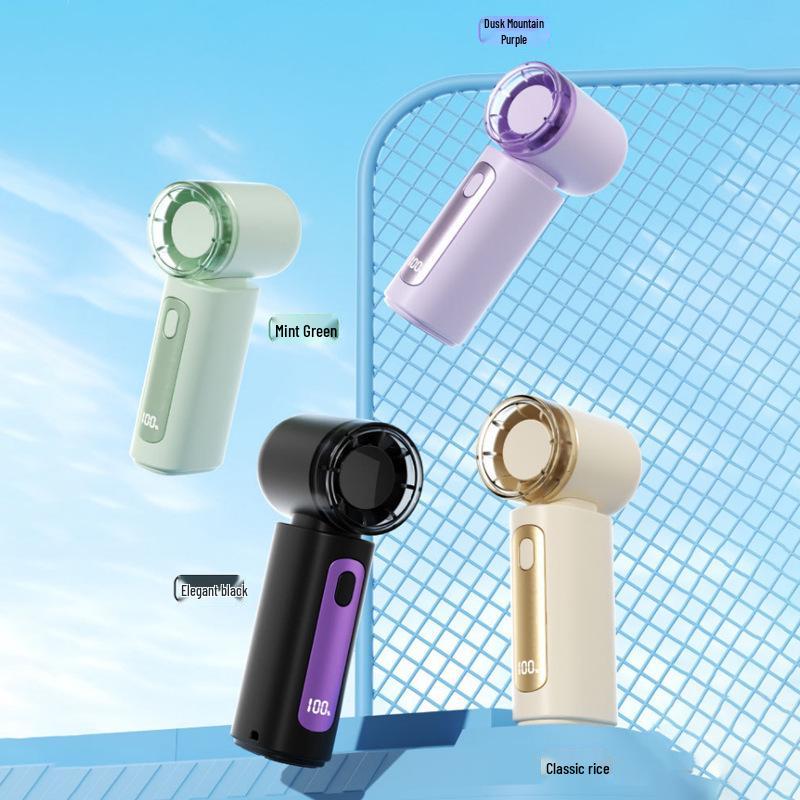 Ultra-Mini Smart Handheld Fan with Digital Display and Long Battery Life 100-Speed 2000mAh Smart Display
