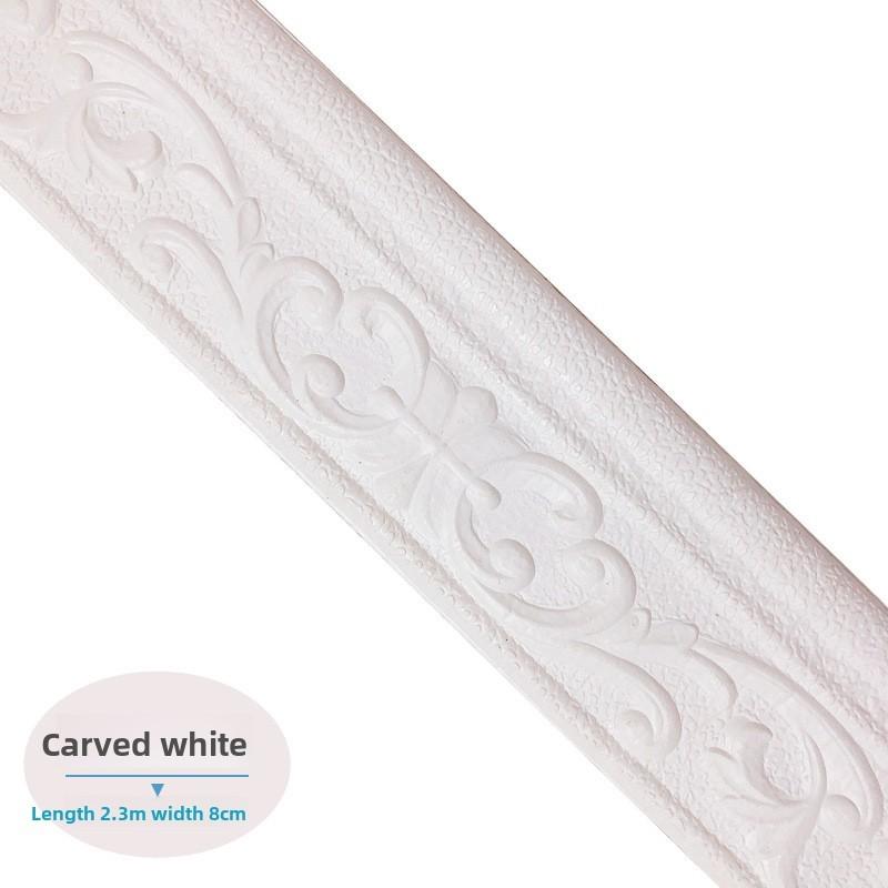 Современный минималистичный водостойкий 3D бордюр для стен, самоклеящаяся пенопластовая лента для декора гостиной Style 1