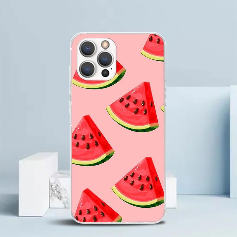 Wassermelone Sommerfrucht Handyhülle Für IPhone 16 17 Air 16E 15 14 Plus 13 Mini 12 11 Pro Max 7 8 + SE 2020 Weiche TPU Rückseite 1