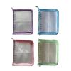 Transparent Travel Jewelry Storage Book Earring Holder Case Bag Zippered Pouch