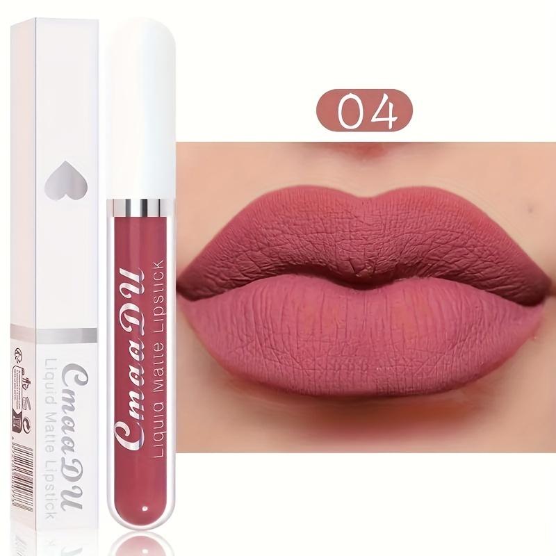 Seksowny aksamitny matowy błyszczyk w płynie szminka błyszczyk Beauty Red Nude wodoodporny długotrwały makijaż