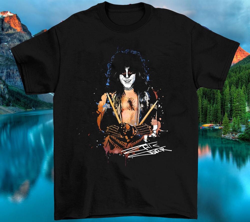 Music Star Eric Carr Heavy Cotton Black Full Size Unisex Classic Shirt AA1963 Unisex T-Shirt L