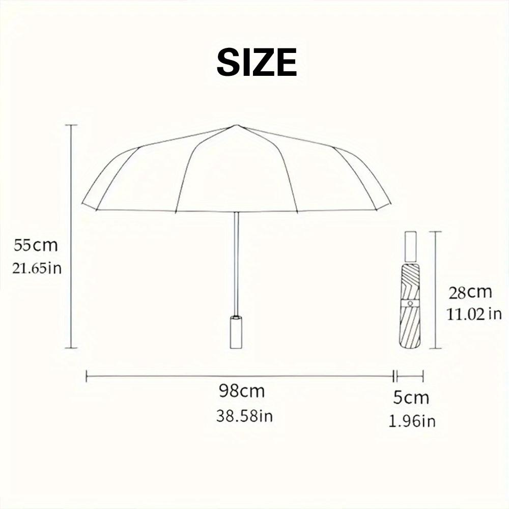 1pc Automatic Open/Close Umbrella with Paw Print Design - & Brown, Thickened Reinforced Frame, Lightweight Compact Folding Umb