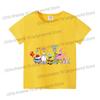 SpongeBobs Cartoon Tshirt for Children Cotton Soft Tee Boys Girls Tops Colorful Clothing Anime Printed Clothes Birthday Gift
