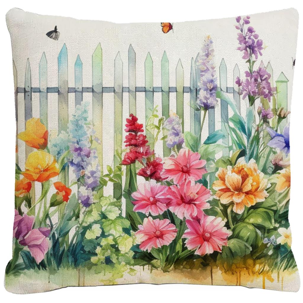 New Spring and Summer Flower and Bird Print Pillowcase Home Sofa Cushion Pillowcase