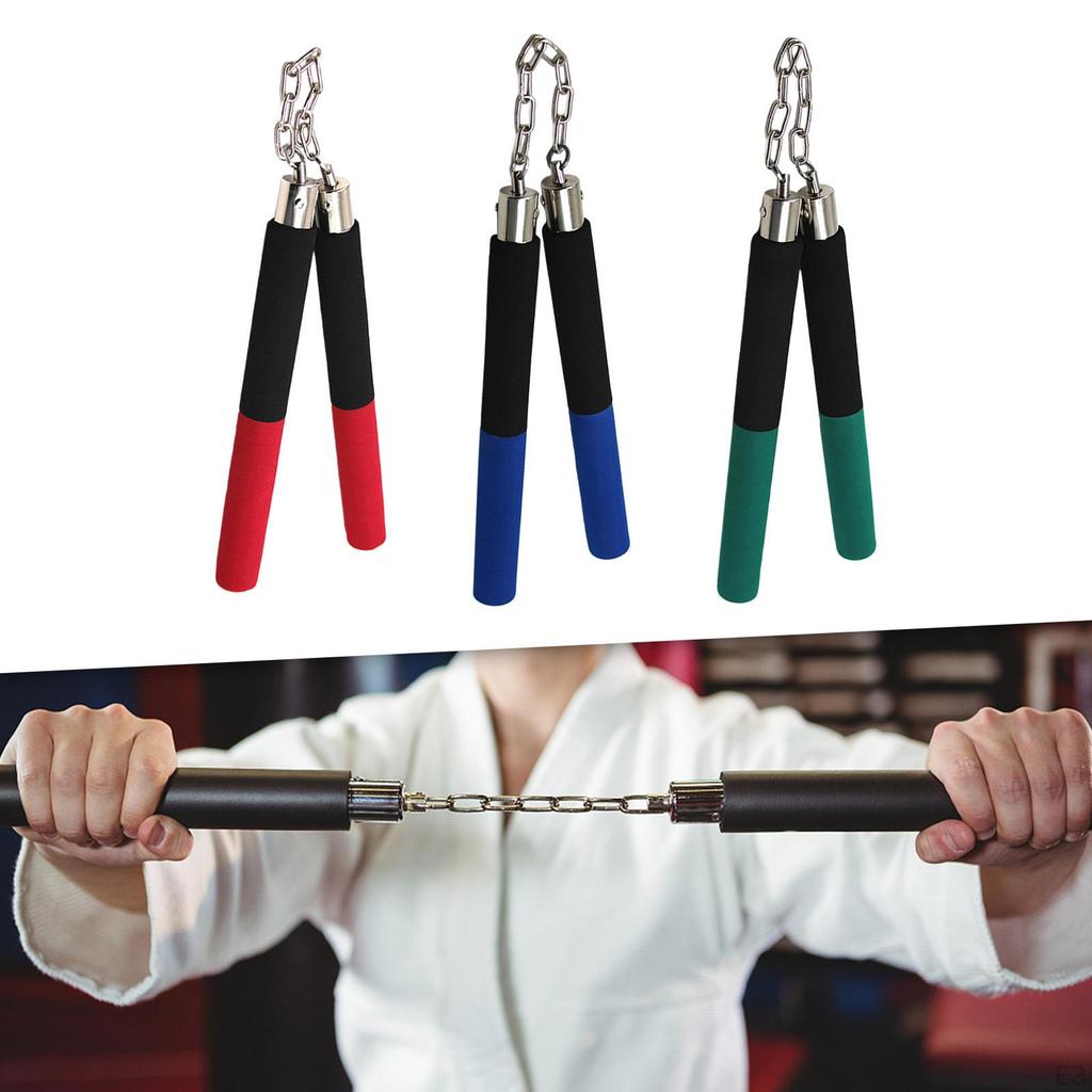 Pěnová polstrovaná hračka Nunchucks pro trénink bojových umění pro děti Karate Red