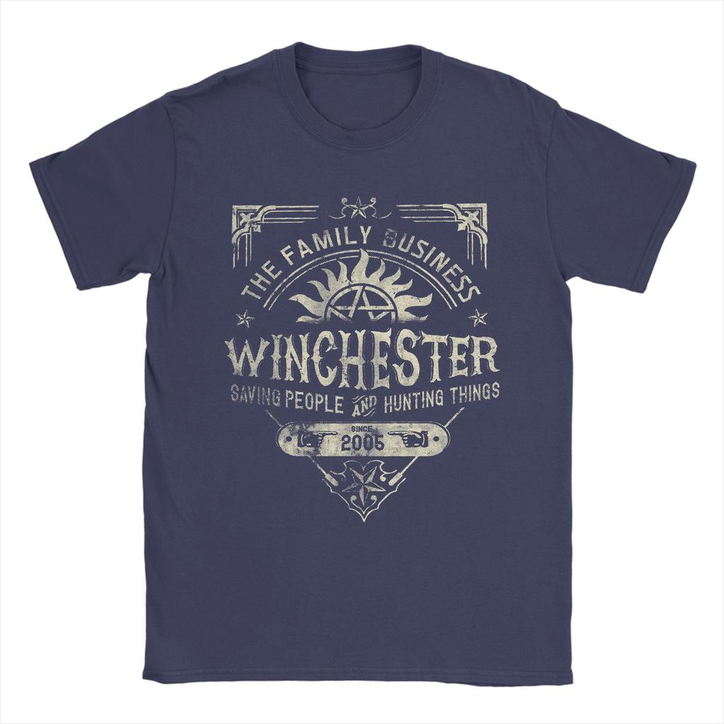 A Very Winchester Business Supernatural TShirts Men Humorous 100 Cotton Tees O Neck Short Sleeve T Shirt Plus Size Clothes