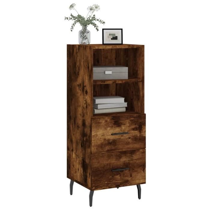 VidaXL Buffet Smoked Oak 34.5x34x90 Cm Engineered Wood 828689