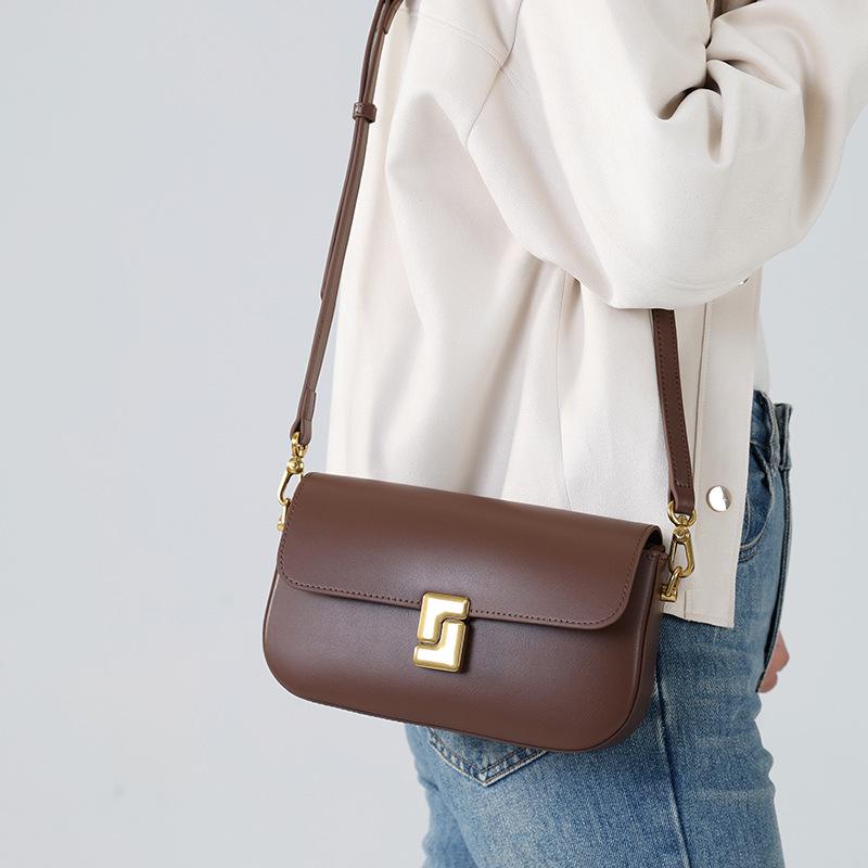 Women's High-End Cowhide Crossbody Bag - Versatile Large Capacity Square Shoulder Bag 2025 Edition