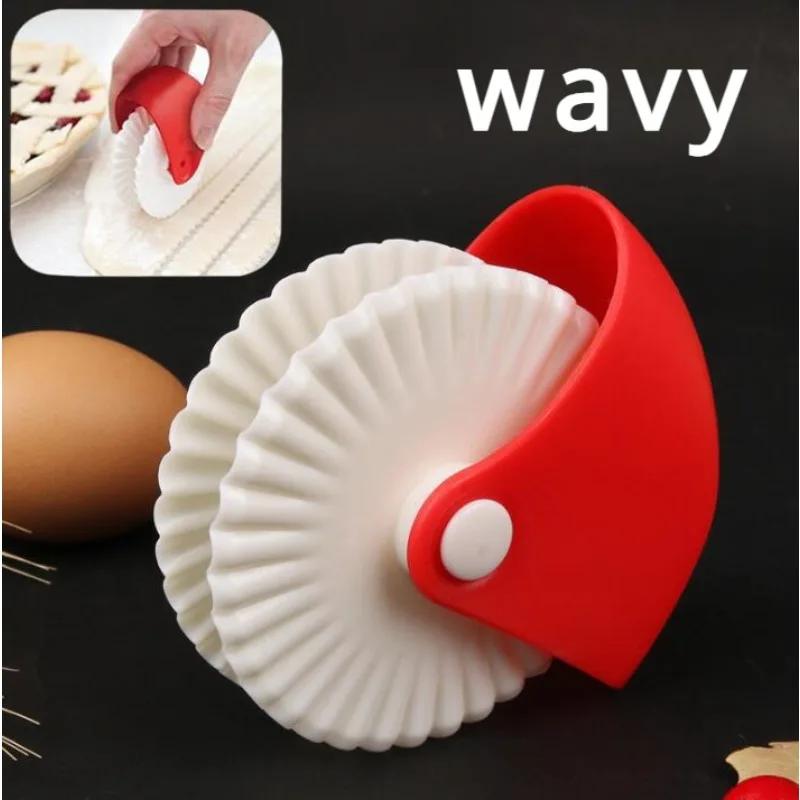 

1PC Kitchen Tools Pastry Cutting Wheel Pizza Roll Edge Wheel Roller Cutting Baking Tools Manual Twist Wheel Pasta Cutter білий
