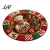 Living Room Holiday Carpet Christmas 3D Rug Illusion Area Round Decorative Optical Floor Mat Festive for Indoor Home Decoration Winter Seasonal Rug
