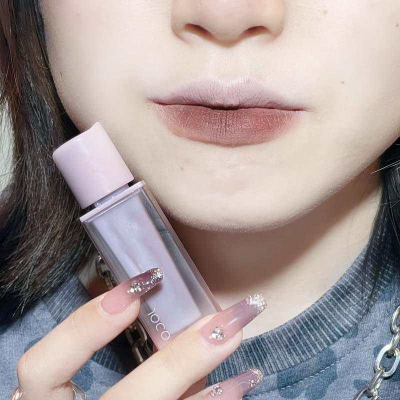 JOCO Yourmans Velvet Powder Mist Lip Glaze - Natural Whitening, Long-Lasting Native Nude Matte Lip Mud In First Apricot Full Peach.