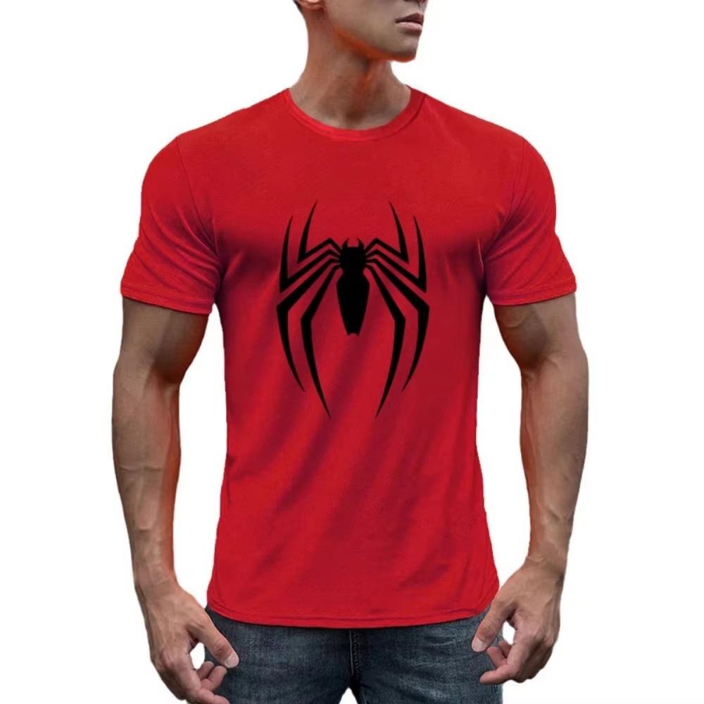 Men'S Running Summer Casual Fitness Breathable Mesh Quick-Drying Sports Tops Fashion Printed T-Shirt Multi-Color Street Trend