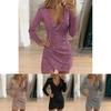 Elegante Abito Bodycon di Natale con Paillettes da Donna per Feste ed Eventi Serali