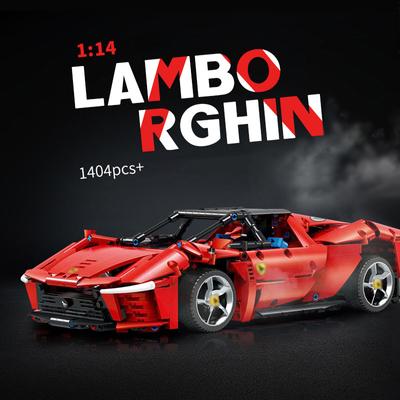 1:14 MOC 1404PCS Technic Super Race Car Red Sport Vehicle Building Caramida Bloc Model Ziua Copii Cadou pentru Baiat Fata Adulti