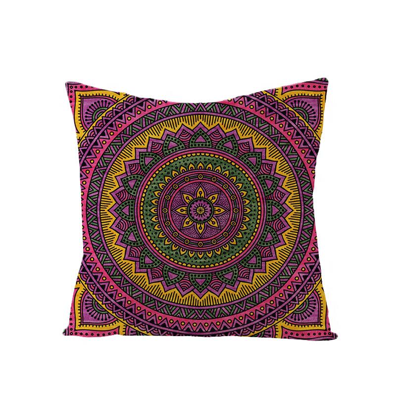 Bohemian Mandala Style Polyester Pillowcase Square Sofa Pillowcase Home