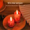 Windproof Red Candle Incense - 18 Smokeless Pieces for Wedding or Offering to Buddha, Small Fortune Wealth Candle.