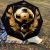 1PC Soccer Ball Gold Umbrella-8-Rib Reinforced, Automatic Open, Lightweight & Durable, Cute Fashion Accessory for Outdoor-Y0344