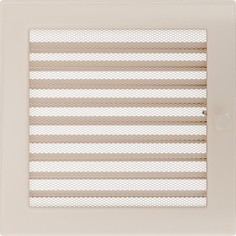 Vent Cover 22x22 Cream with Blinds