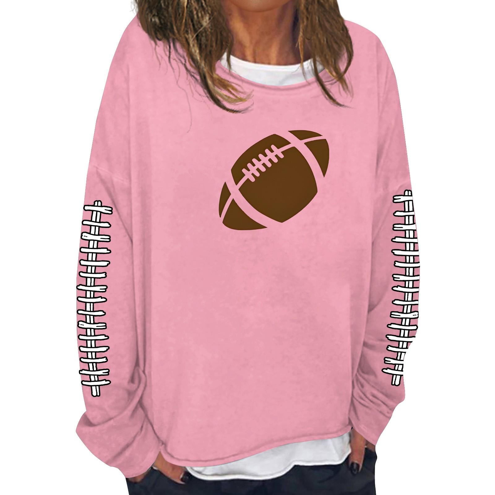 

Женская модная повседневная толстовка с длинным рукавом и круглым вырезом с принтом XXXL розовый