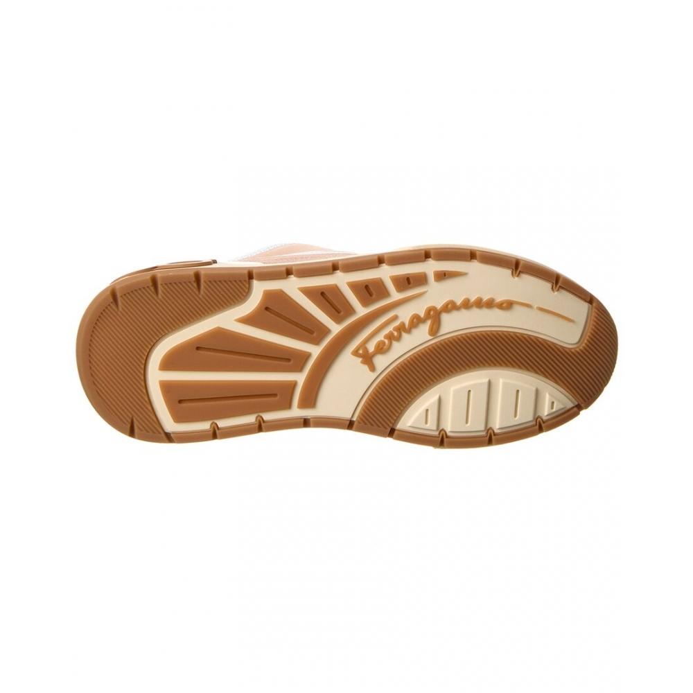 Salvatore Ferragamo Ferragamo Cosma Low Leather Sneaker Beige