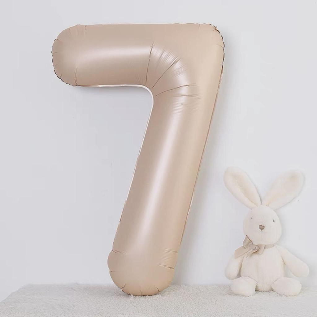40-Inch Cream Number Balloon for Kids' First Birthday Party Decoration