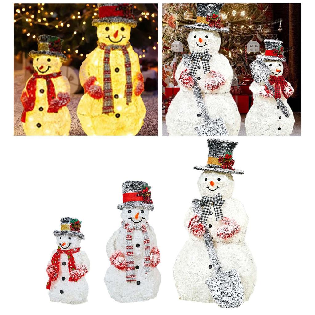 Christmas Figurine Artwork Gift Snowman Statue for Living Room Hotel Desktop 55 cm