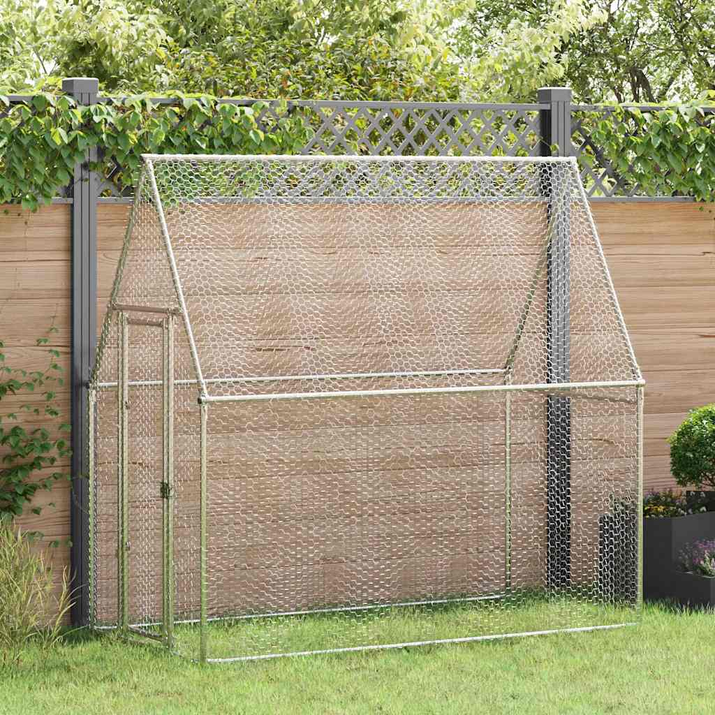 Chicken Coop Silver 200 x 100 x 190 cm Galvanized Steel