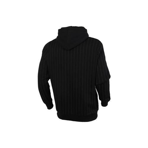 Puma Men's Casual Striped Pullover Hoodie In Black